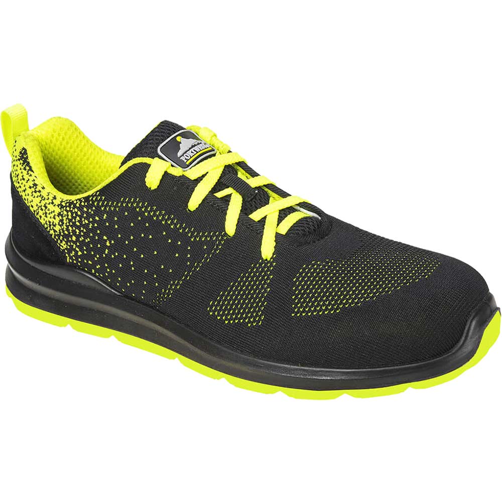 Portwest Steelite Aire Steel Toe Cap Trainers Black / Green Size 13