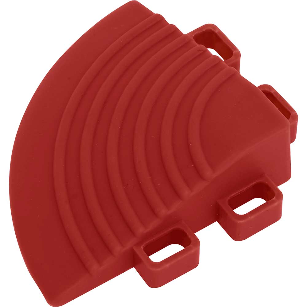 Sealey Anti Slip Polypropylene Corner Floor Tile Red 60mm 60mm Pack of 4