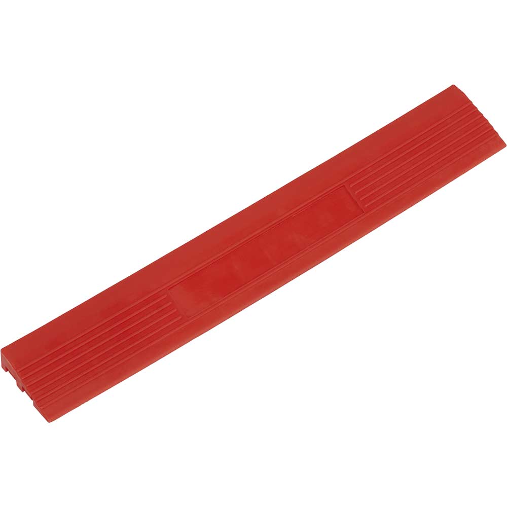 Sealey Anti Slip Polypropylene Male Edging Tile Red 400mm 60mm Pack of 6