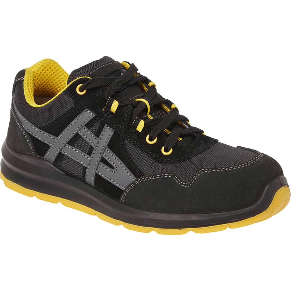 Portwest Steelite Mersey Safety Trainers Black / Yellow Size 6