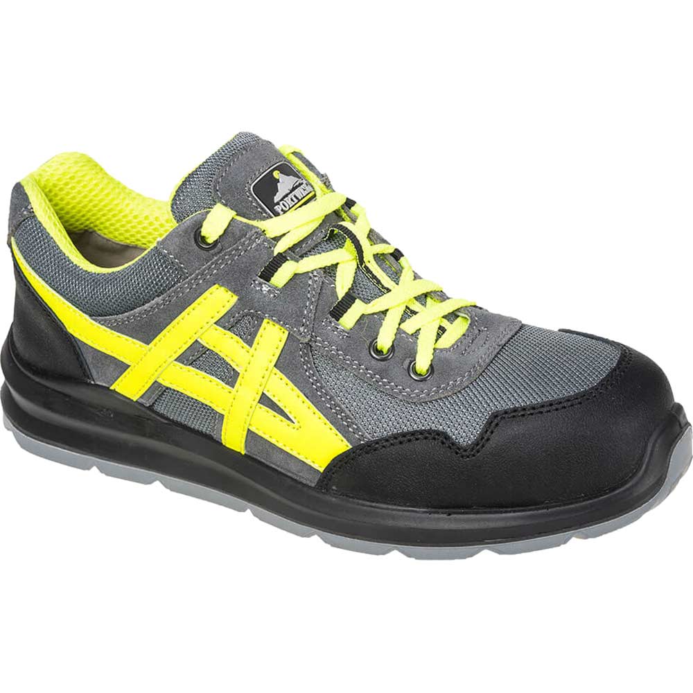 Portwest Steelite Mersey Safety Trainers Grey / Yellow Size 9