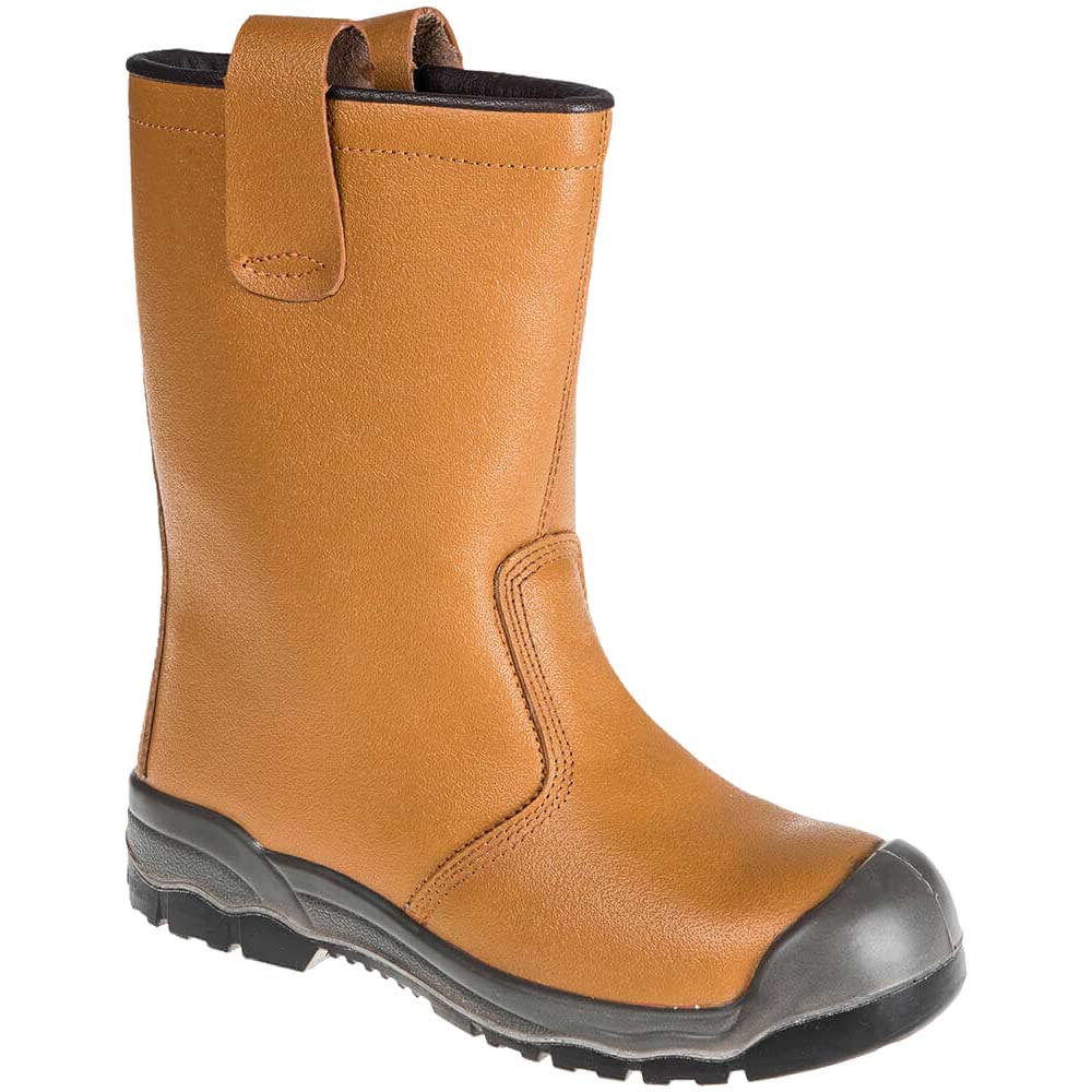 Porwest Steelite S1P CI Scuff Cap Safety Rigger Boots Tan Size 12