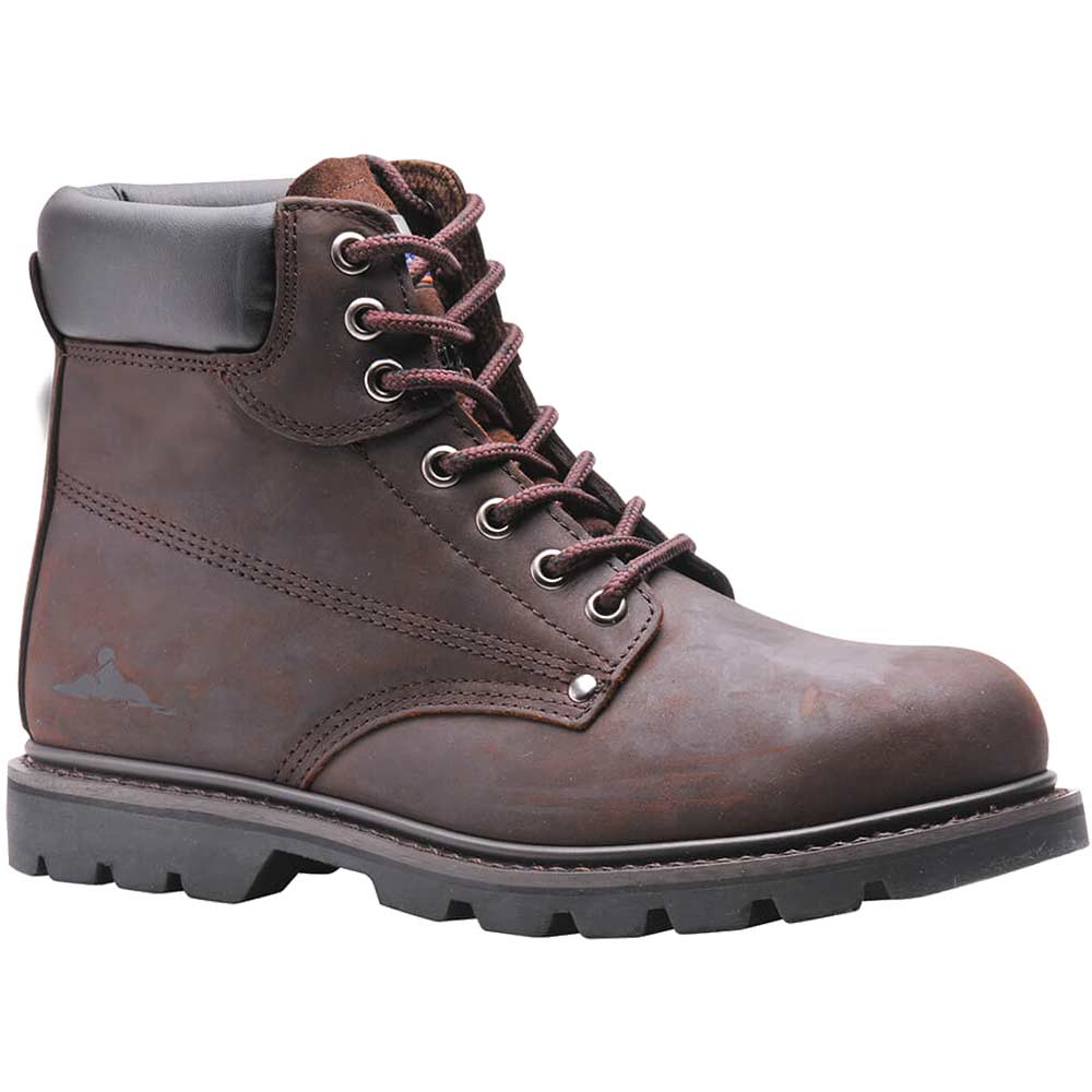 Portwest Steelite SB HRO Welted Safety Boots Brown Size 10.5