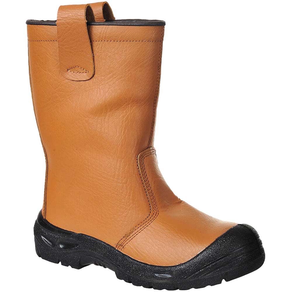 Portwest Steelite Leather S3 Safety Rigger Boots Tan Size 13