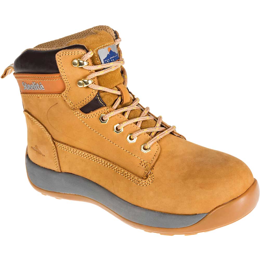 Portwest Steelite Constructo S3 HRO Nubuck Safety Boots Honey Size 10