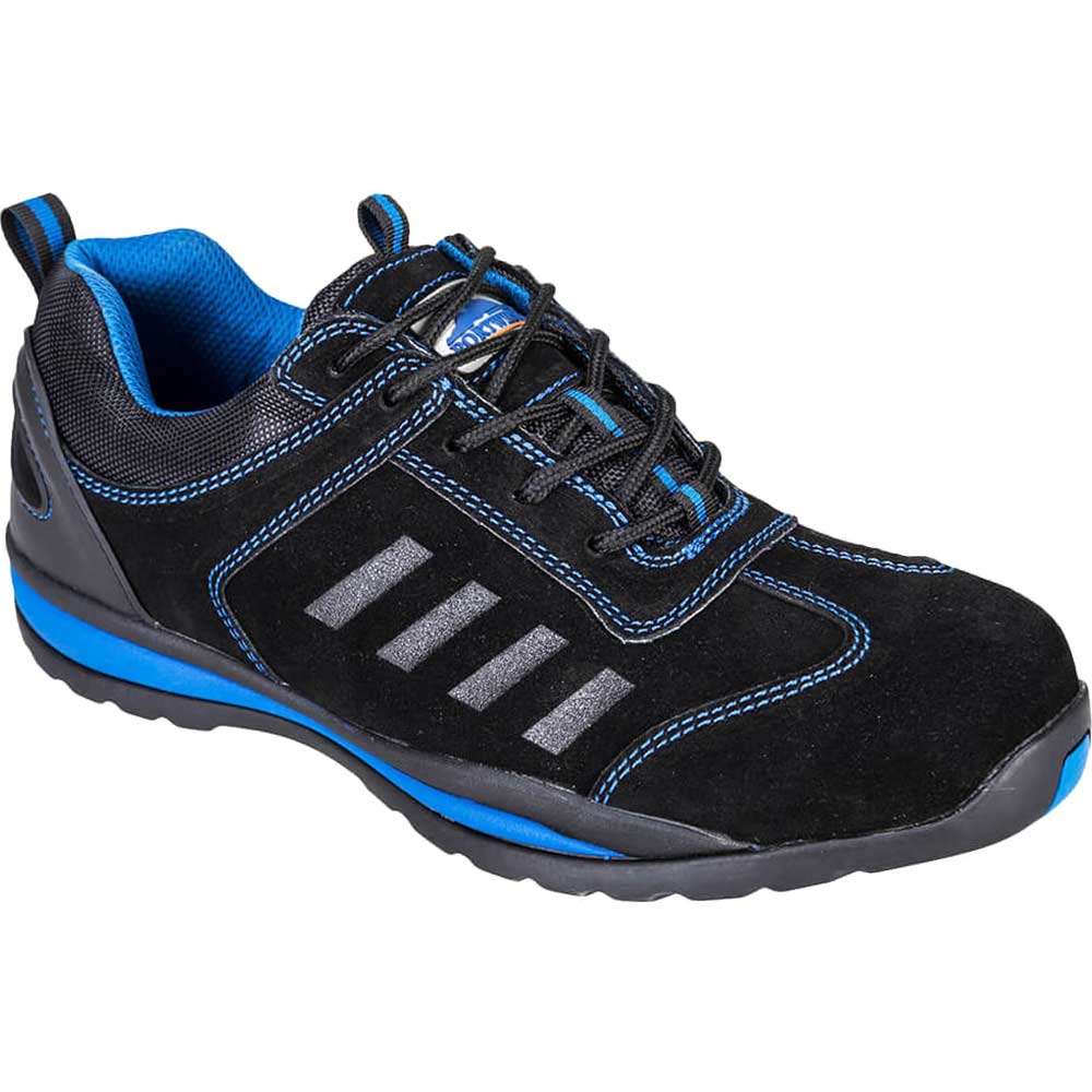 Portwest Steelite Lusum S1P HRO Safety Trainers Black / Blue Size 11