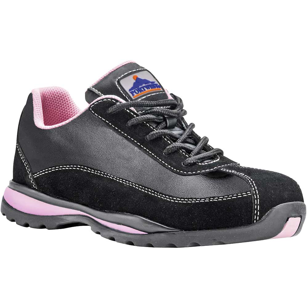 Portwest Steelite Womens S1P HRO Safety Trainers Black / Pink Size 8