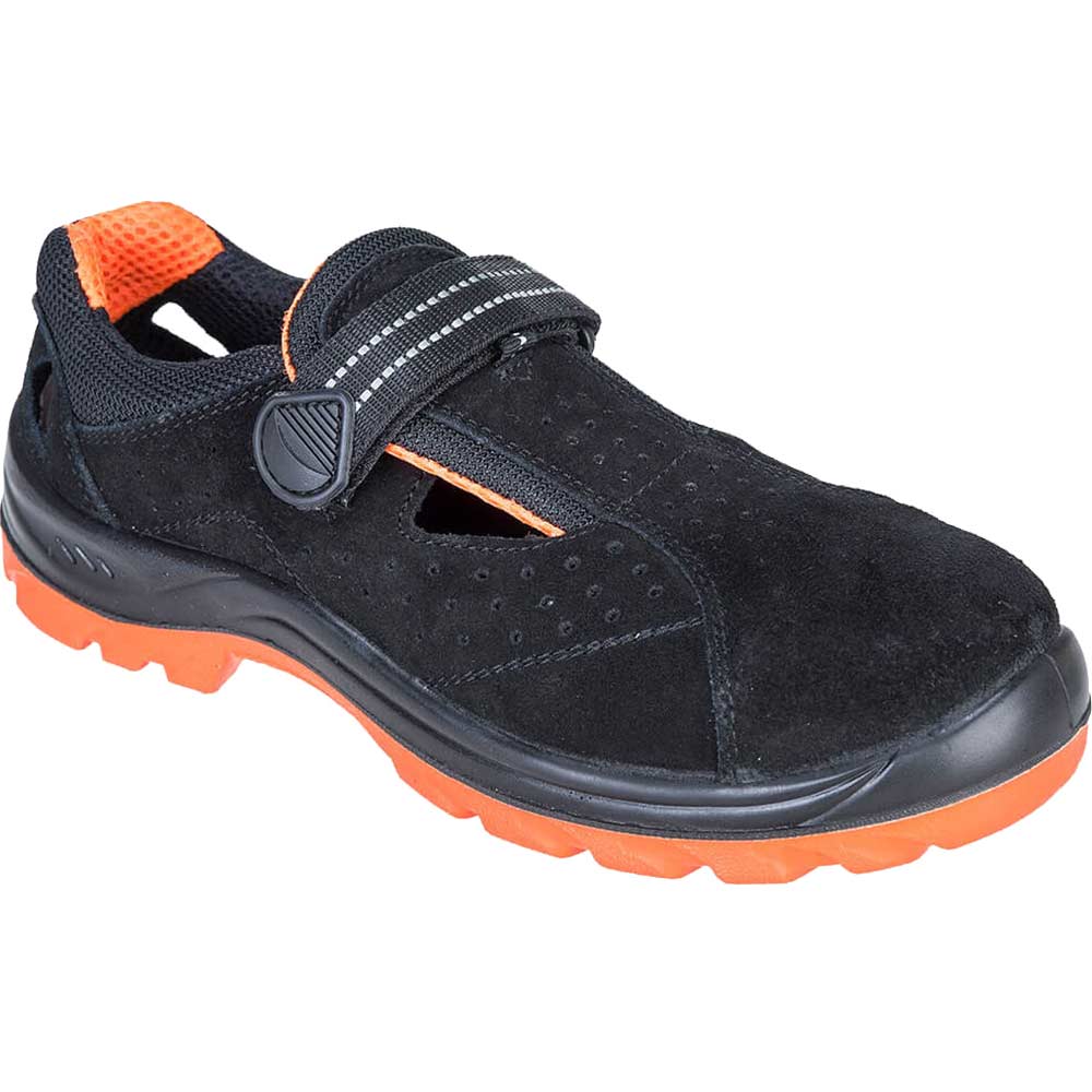 Portwest Steelite Obra S1 Safety Sandals Black Size 10.5