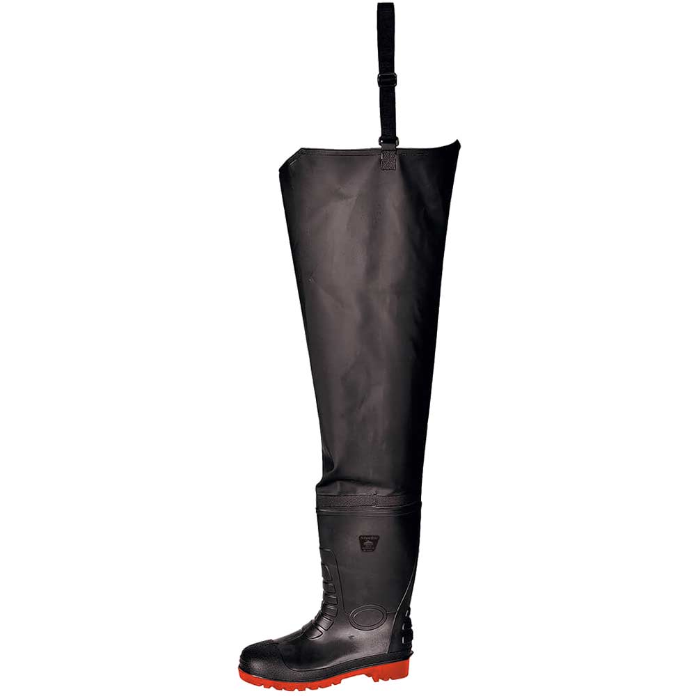 Portwest Safety Waist Waders Black Size 10.5