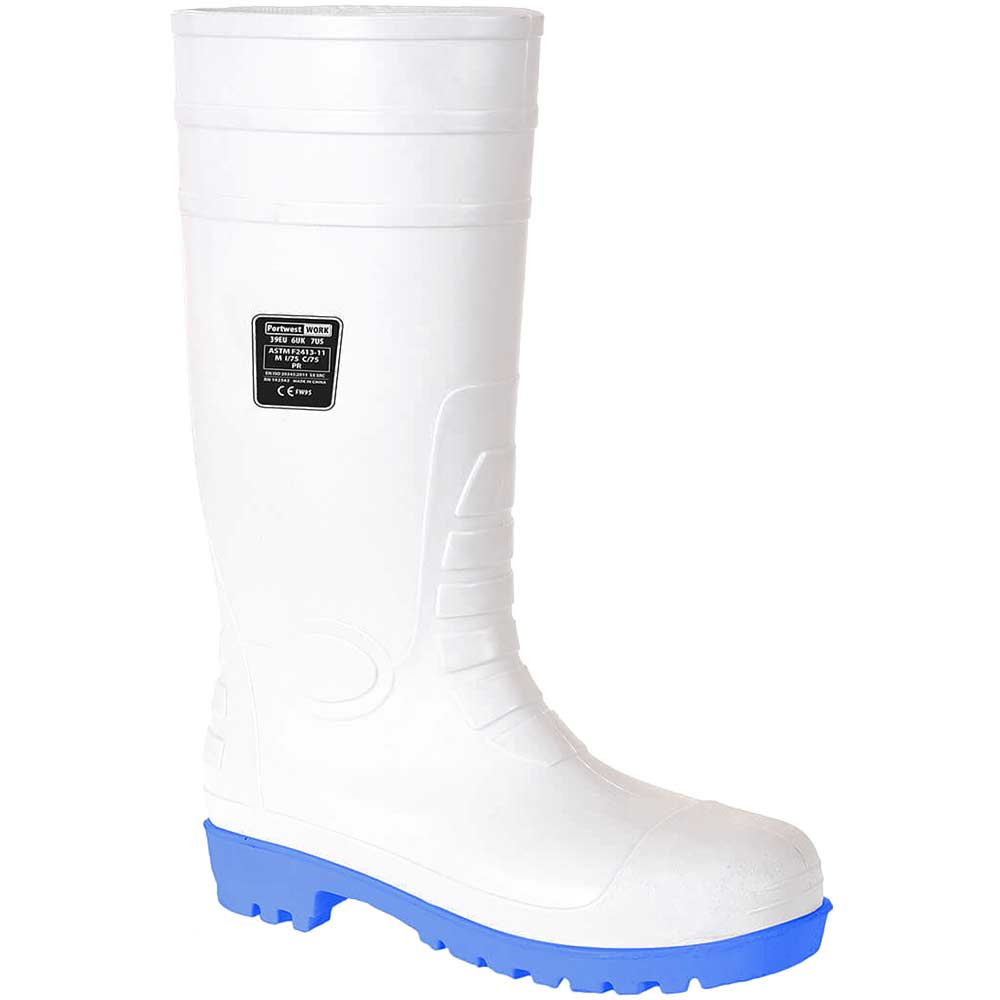 Portwest Total S5 Safety Wellington Boots White Size 6.5
