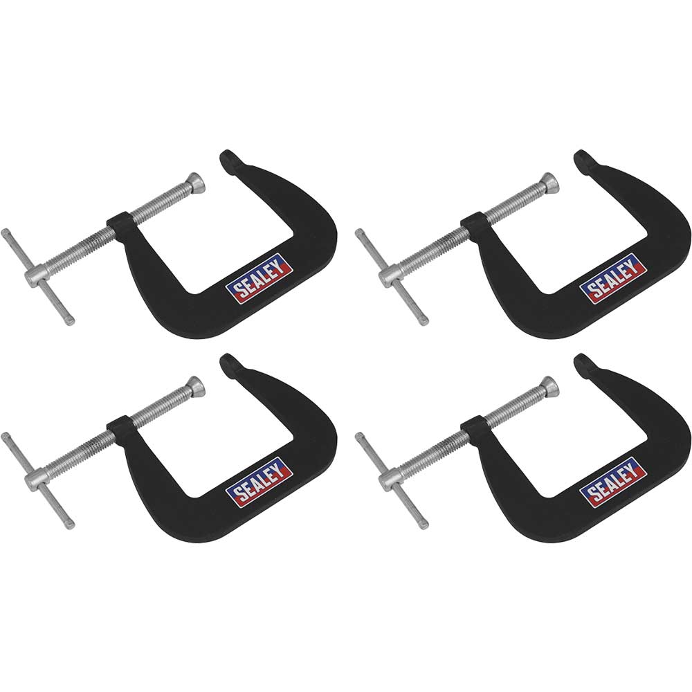 Sealey 4 Piece Junior G Clamp Set 64mm 64mm