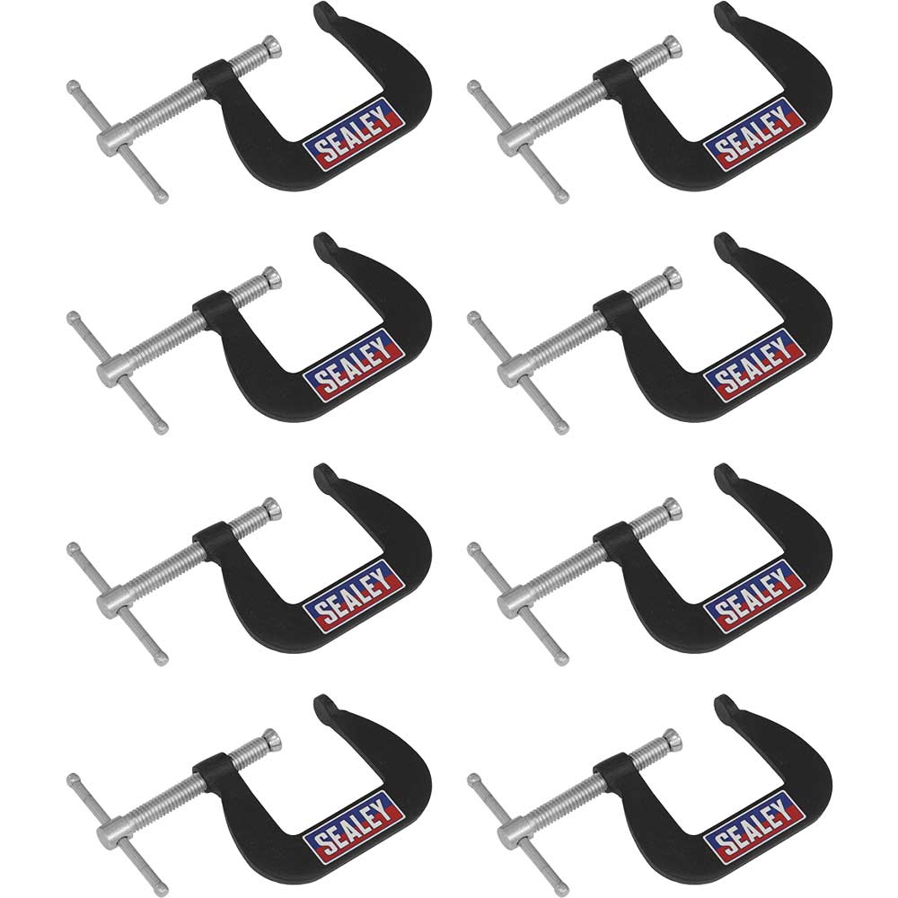 Sealey 8 Piece Junior G Clamp Set 38mm 38mm
