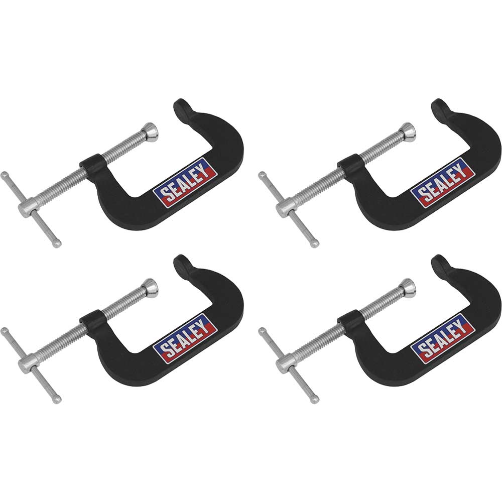 Sealey 4 Piece Junior G Clamp Set 51mm 32mm