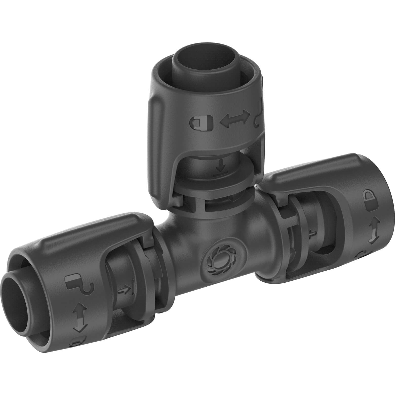 Image of Gardena MICRO DRIP T Joint Pipe Connector (New) 1/2" / 12.5mm Pack of 2