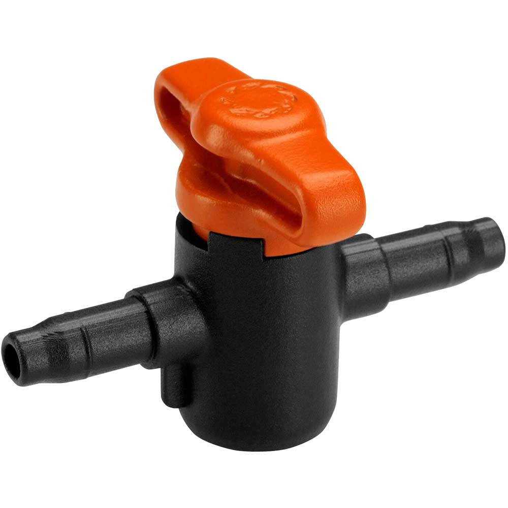 Image of Gardena MICRO DRIP Pipe Regulator and Shut Off Valve (New) 3/16" / 4.6mm Pack of 2