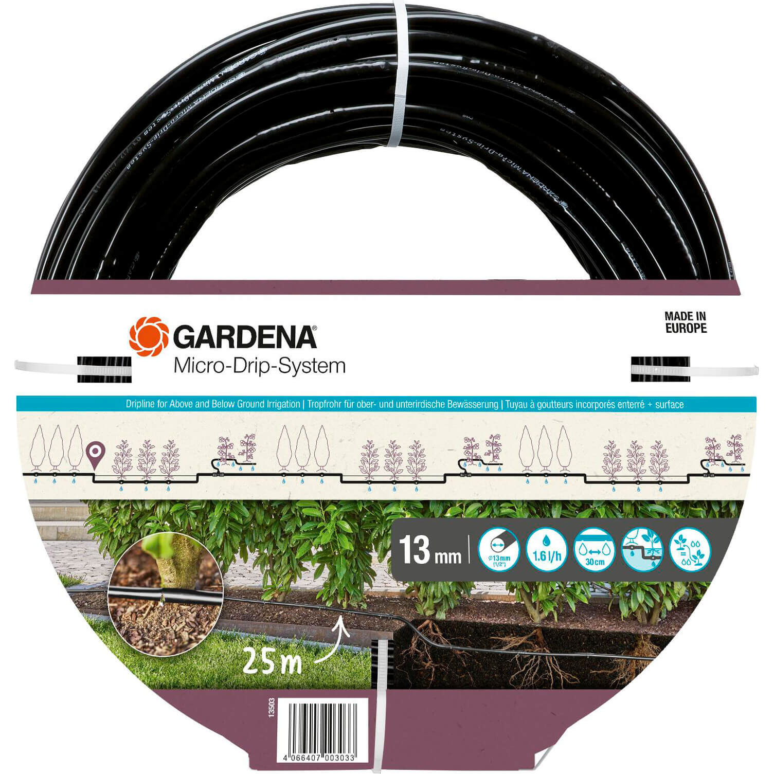 Image of Gardena MICRO DRIP Extension Irrigation Drip Pipe (New) 1/2" / 12.5mm 25m