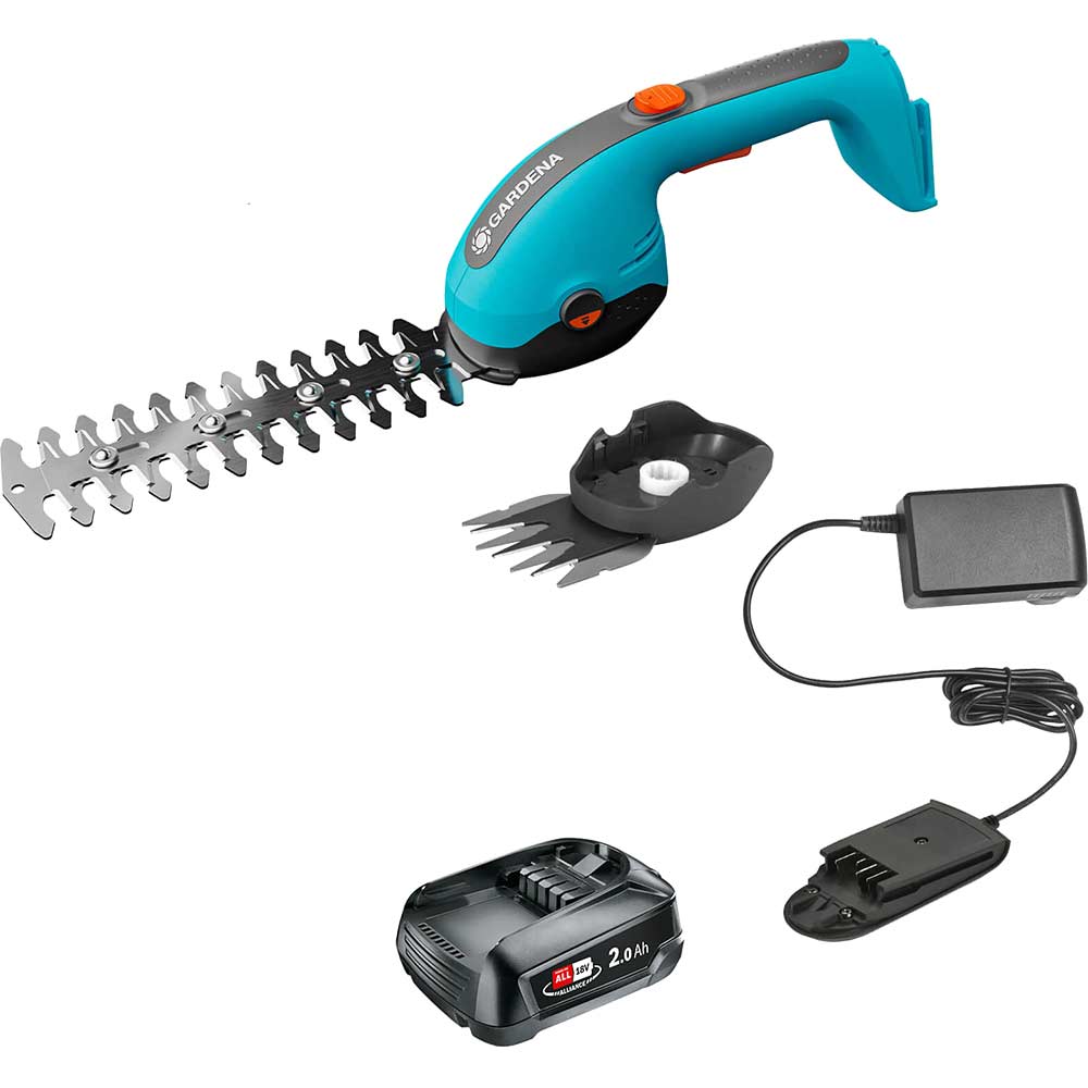 Gardena POWERCUT 20 P4A 18v Cordless Grass and Shrub Shears 1 x 2ah Li-ion Charger