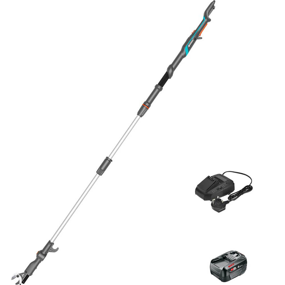 Gardena HIGHCUT 250 P4A 18v Cordless Telescopic Tree Pruner 1 x 6ah Li-ion Battery Charger