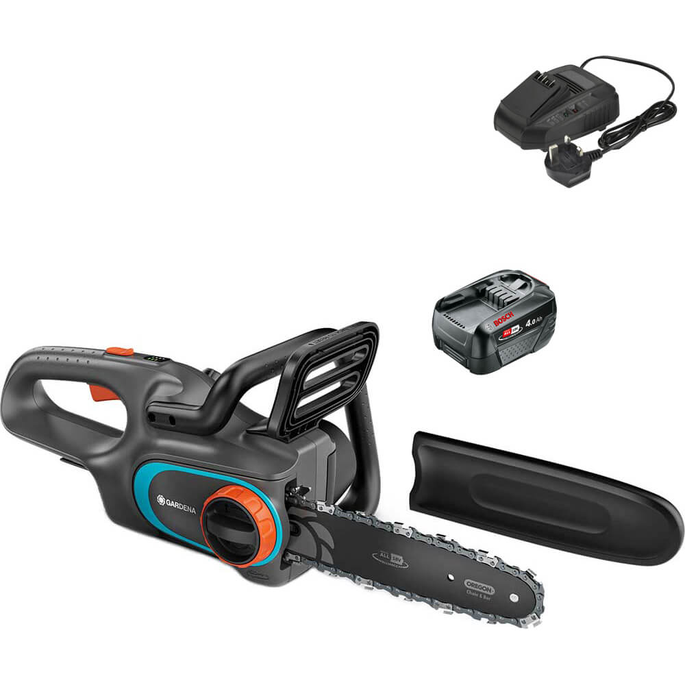 Photos - Chain / Reciprocating Saw Blade GARDENA POWERSAW 250 P4A 18v Cordless Chainsaw 250mm 1 x 4ah Li-ion Charger POWERSAW 250 14790-55 