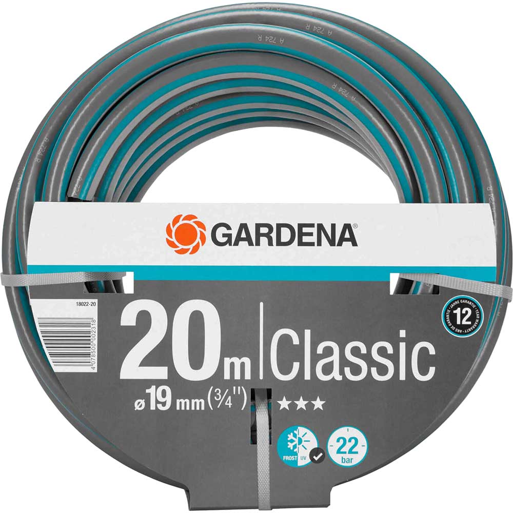 Image of Gardena Classic Hose Pipe 3/4" / 19mm 20m Blue & Grey