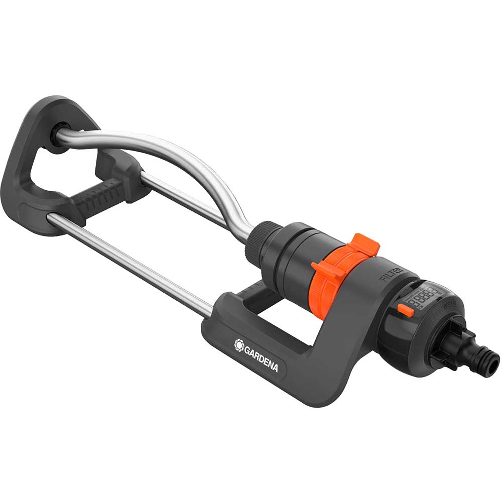 Gardena AquaCount Oscillating Garden Sprinkler with Water Meter
