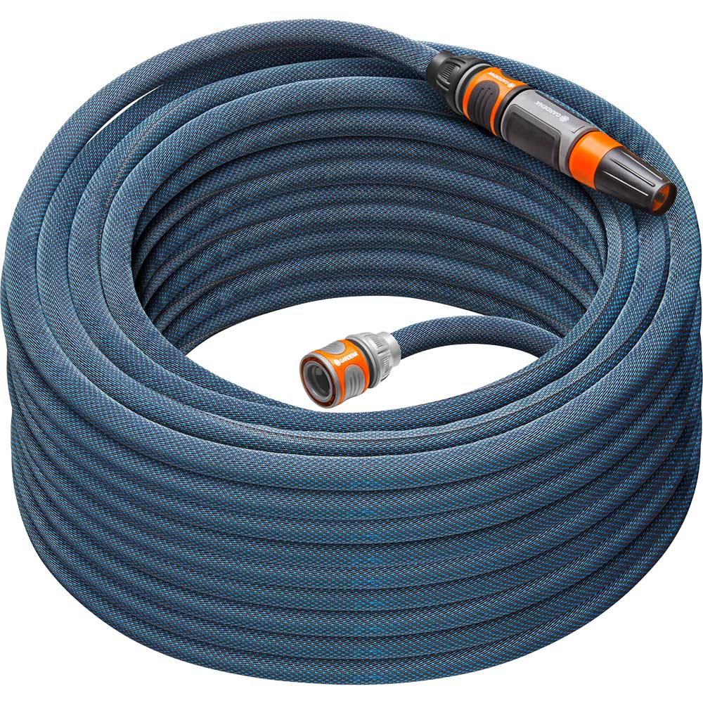 Image of Gardena Liano XTREME Textile Hose Pipe Set 1/2" / 12.5mm 30m Blue