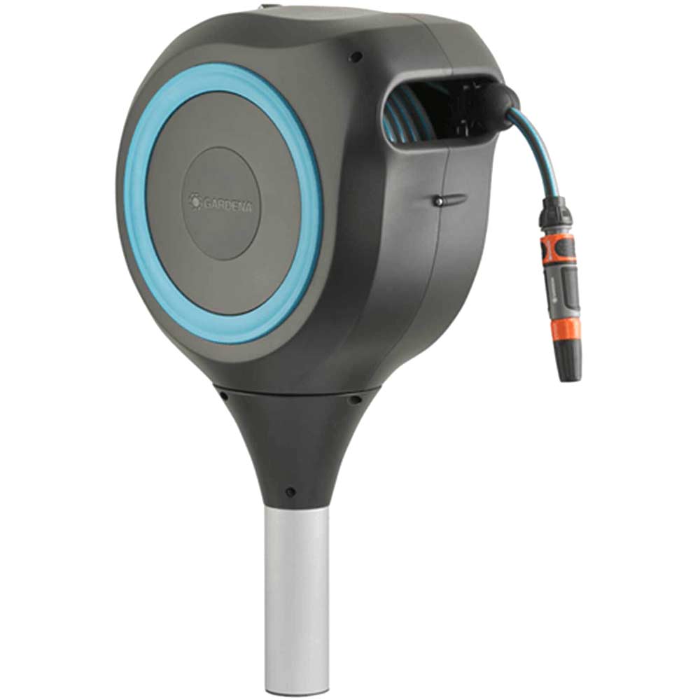 Gardena Freestanding Automatic Roll Up Retractable Hose Reel 1/2" / 12.5mm 20m
