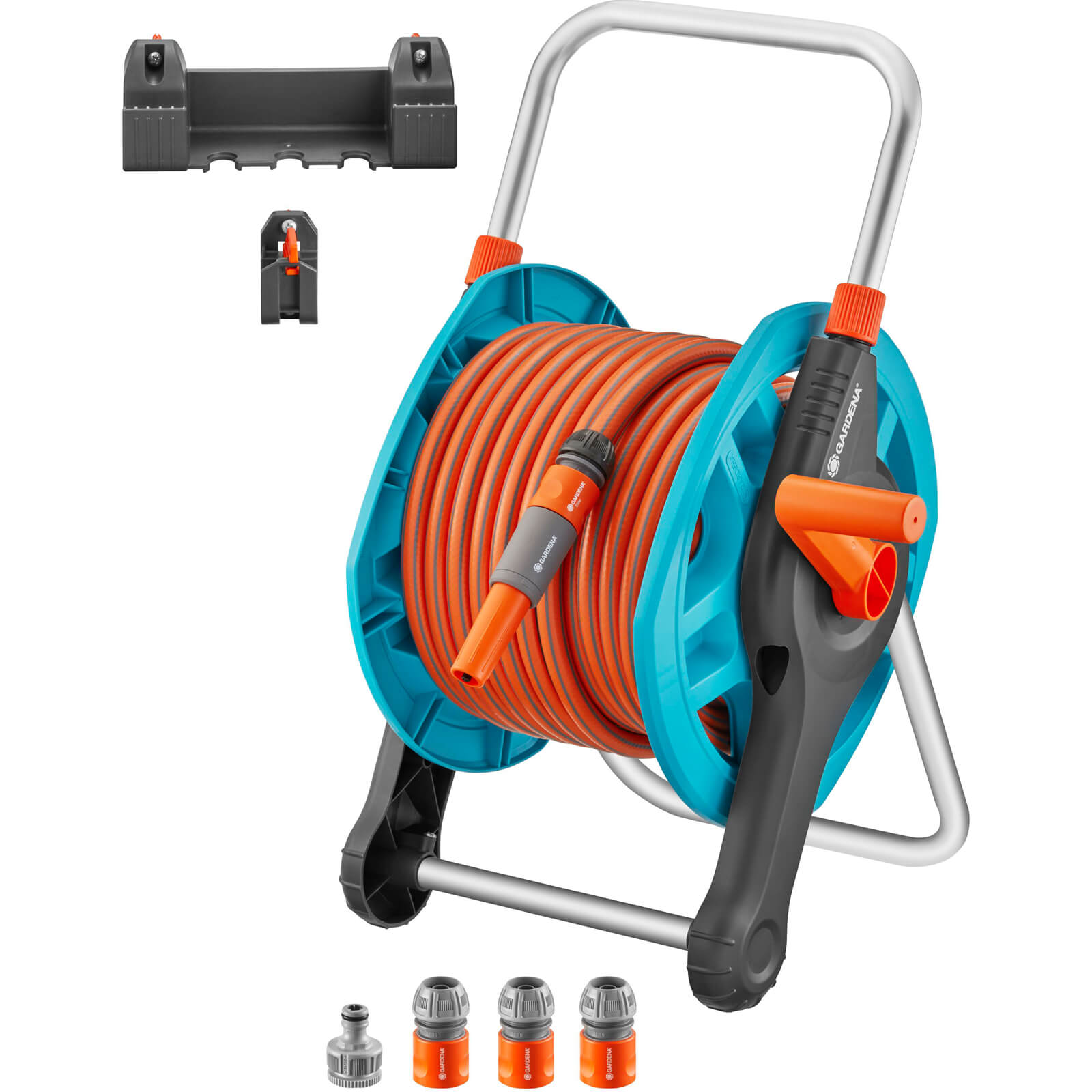 Image of Gardena Basic Floor and Wall Hose Reel 1/2" / 12.5mm 25m