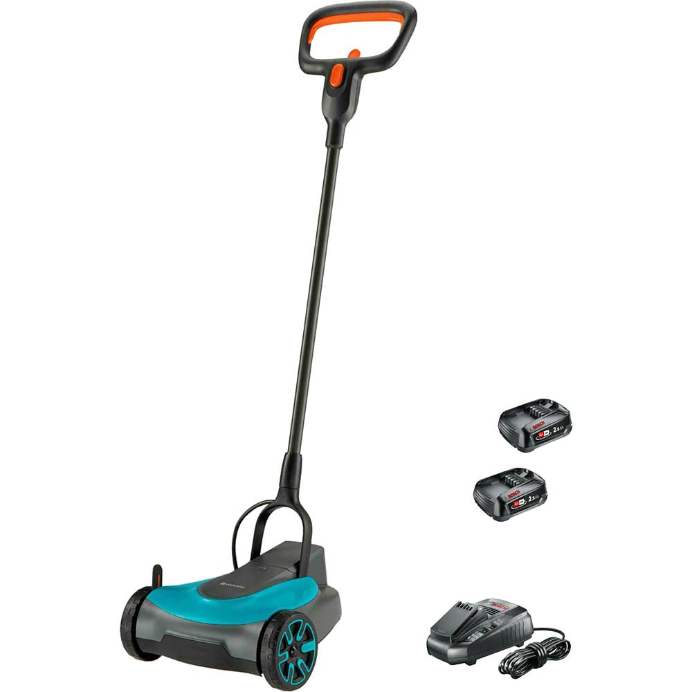 Gardena HANDYMOWER P4A 18v Cordless Rotary Lawnmower 220mm 2 x 2.5ah Li-ion Battery Charger