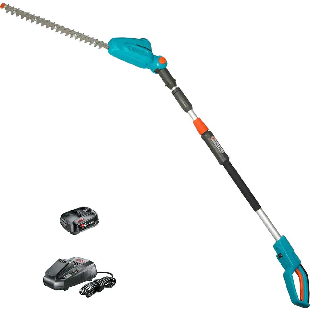 Gardena THS 42 P4A 18v Cordless Telescopic Hedge Trimmer 420mm 1 x 2.5ah Li-ion Battery Charger
