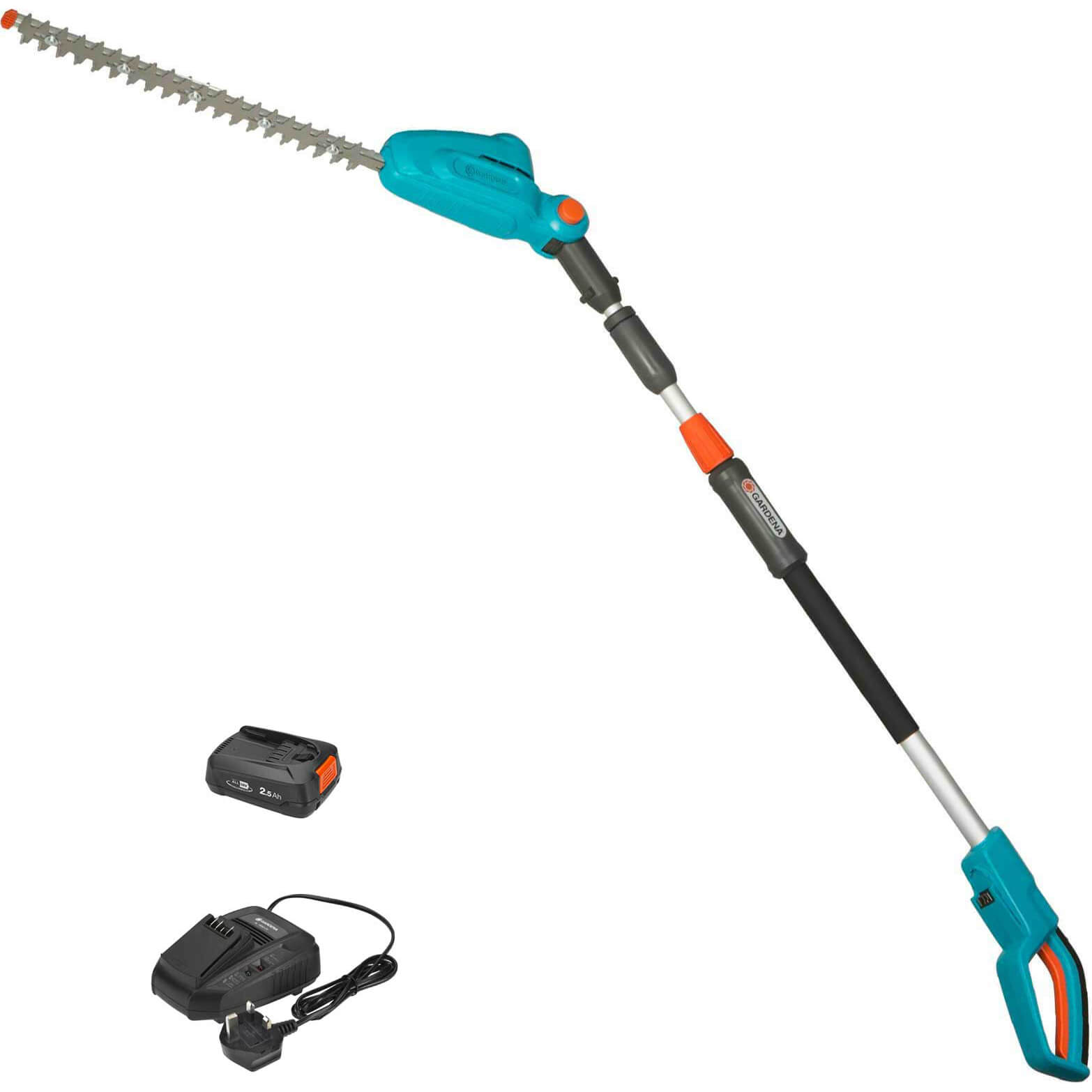 Image of Gardena THS 42 P4A 18v Cordless Telescopic Hedge Trimmer 420mm 1 x 2.5ah Li-ion Charger