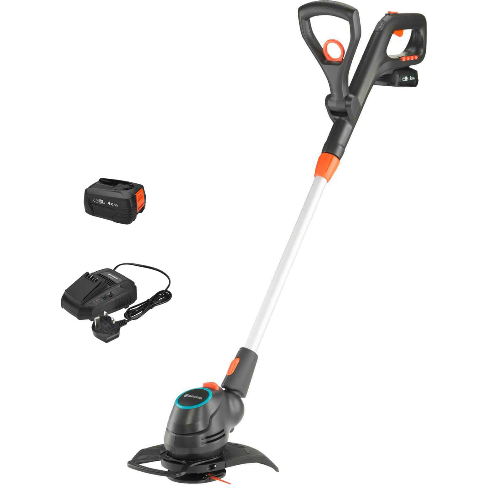 Image of Gardena COMFORTCUT 23 P4A 18v Cordless Grass Trimmer and Edger 230mm 1 x 4ah Li-ion Charger
