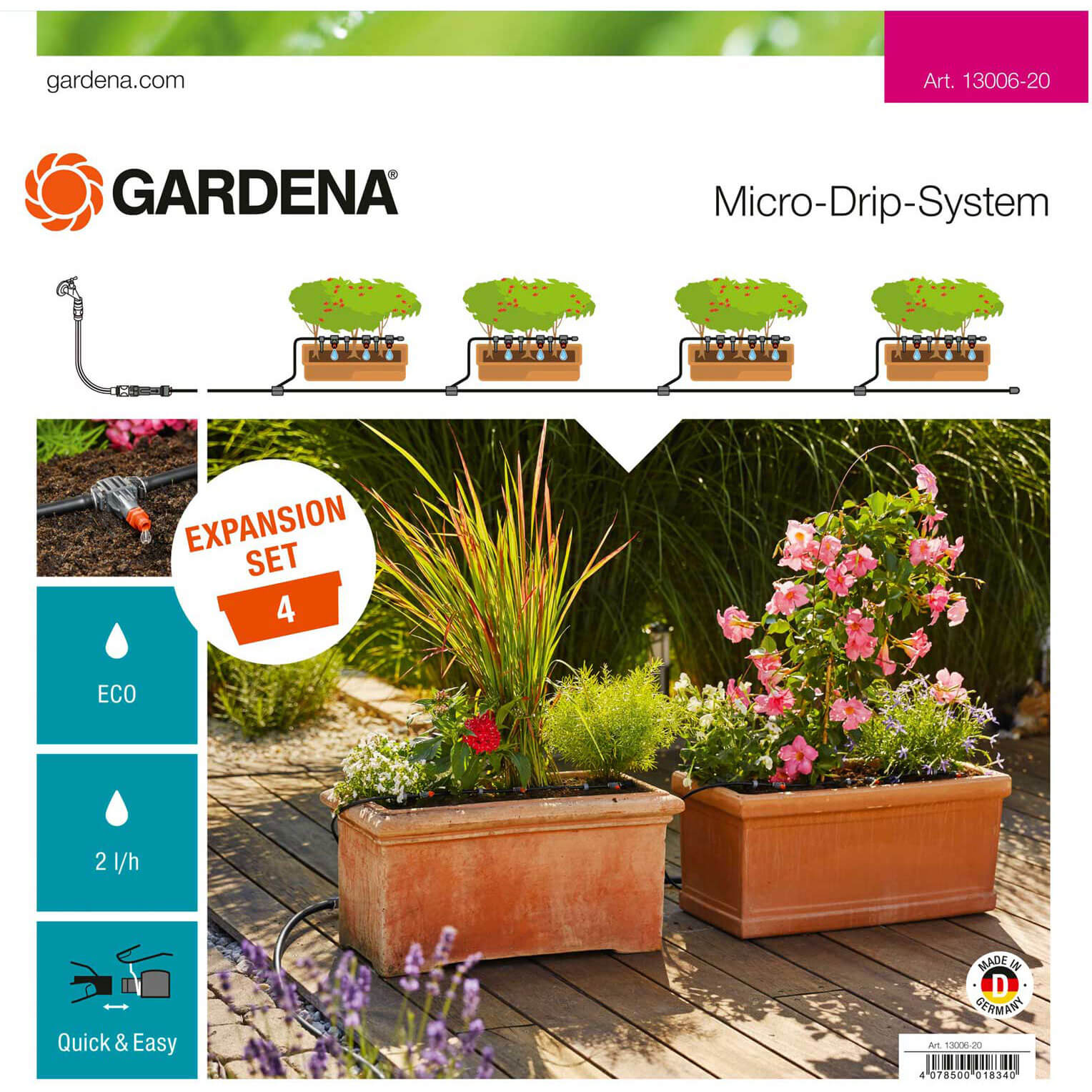 Image of Gardena MICRO DRIP Planter Irrigation Extension Set