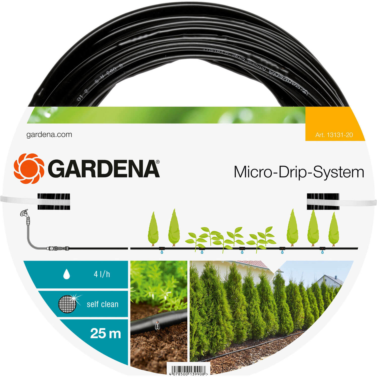 Image of Gardena MICRO DRIP Above Ground Drip Irrigation Extension Pipe 1/2" / 12.5mm 25m