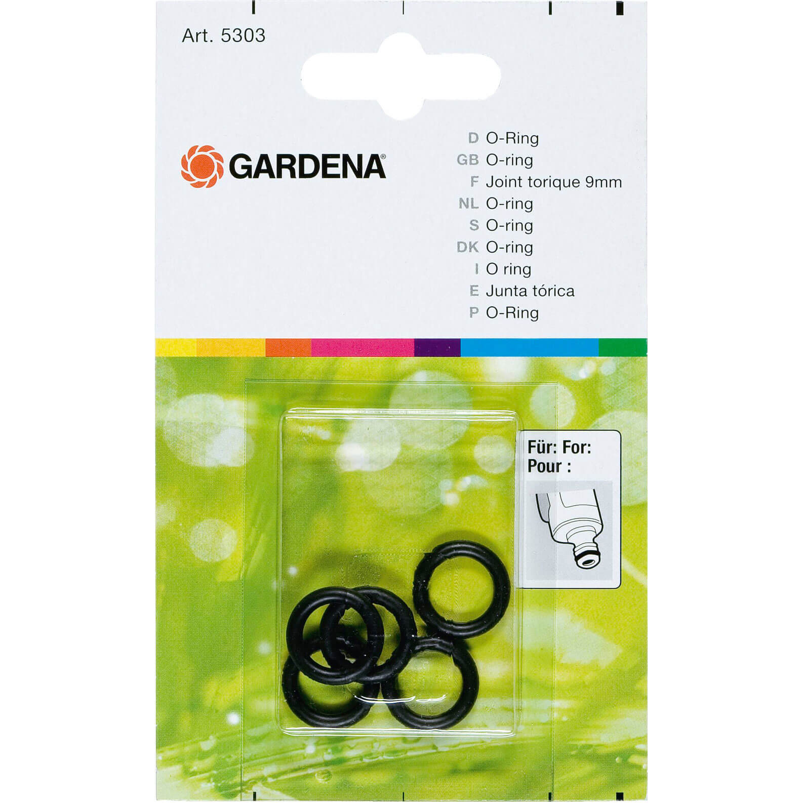Image of Gardena ORIGINAL Replacement O-Rings 9mm Pack of 5