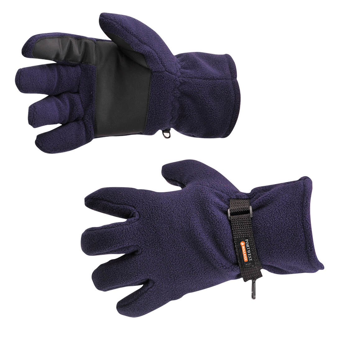 Image of Portwest Insulatex Lined Fleece Gripper Gloves Navy One Size