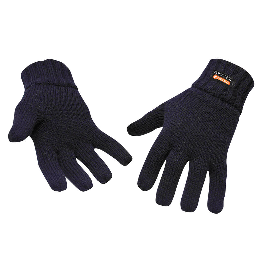 Image of Portwest Insulatex Lined Knit Gloves Navy One Size
