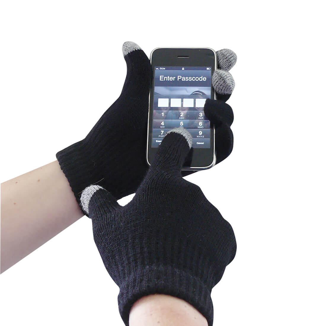 Image of Portwest Touchscreen Knit Gloves Black L / XL