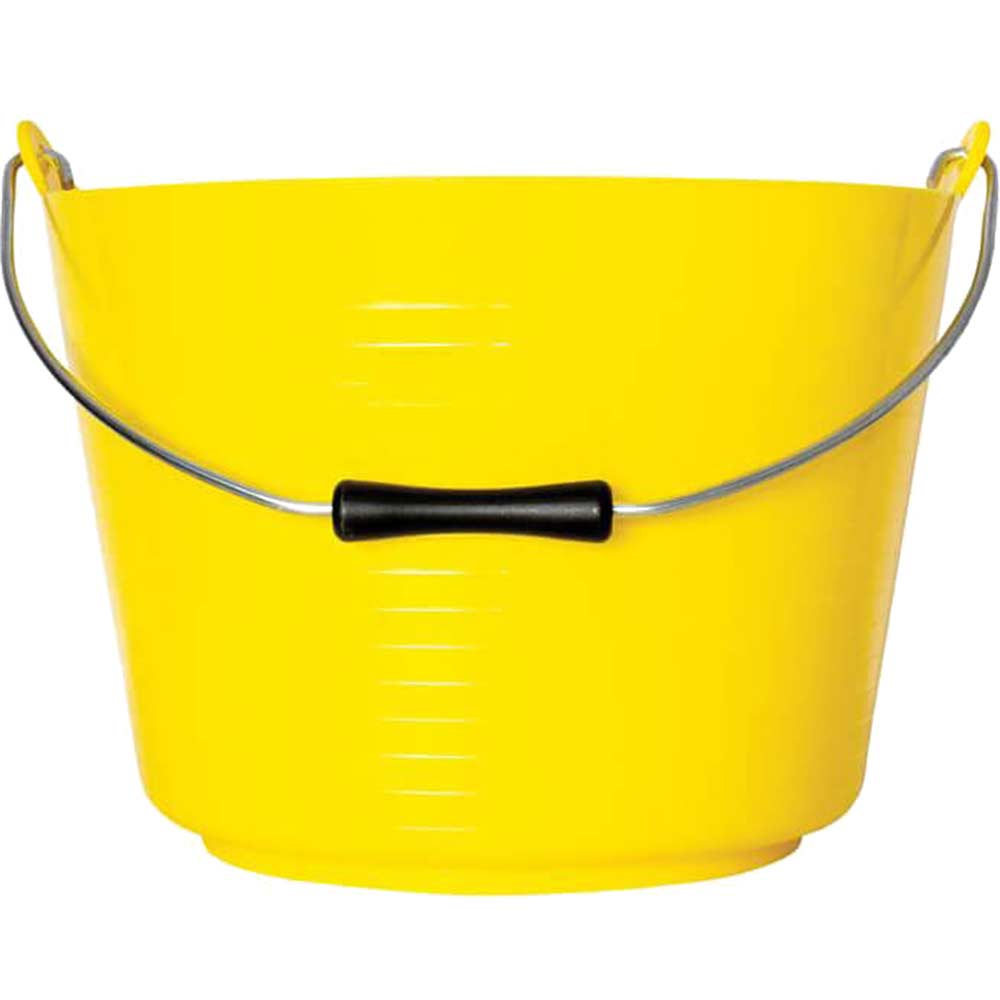 Red Gorilla Flexible Bucket Tub 22l Yellow