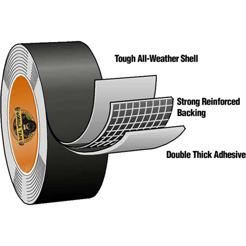 Gorilla Ultra Tough Cloth Tape Handy Roll 48mm 32m