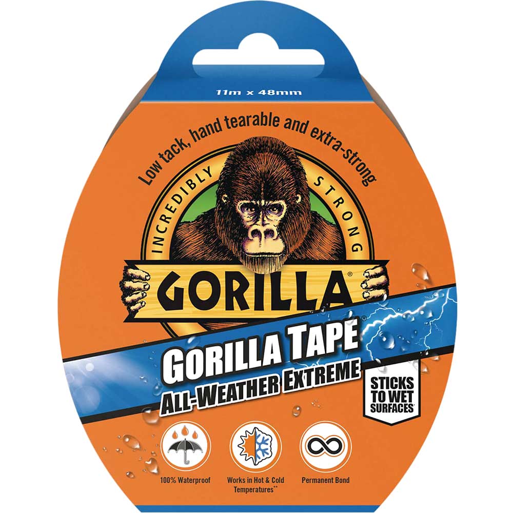 Image of Gorilla Glue All Weather Extreme Tape Black 48mm 11m