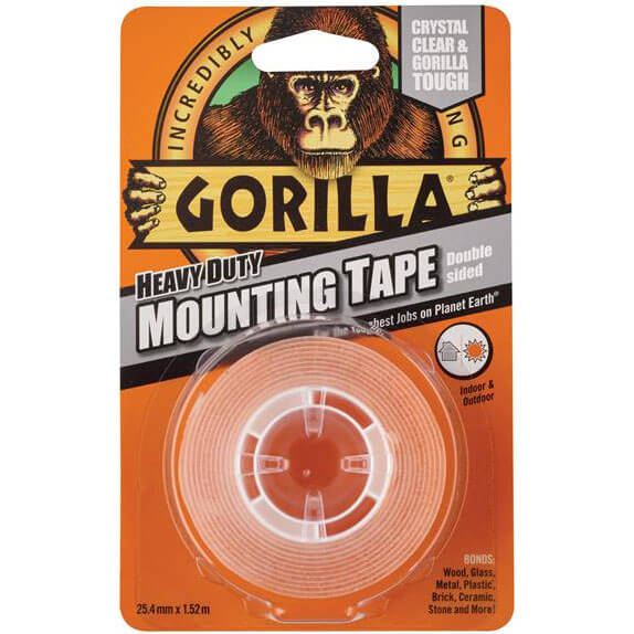 Image of Gorilla Glue Heavy-Duty Double SidedTape Clear 25mm 1.5m
