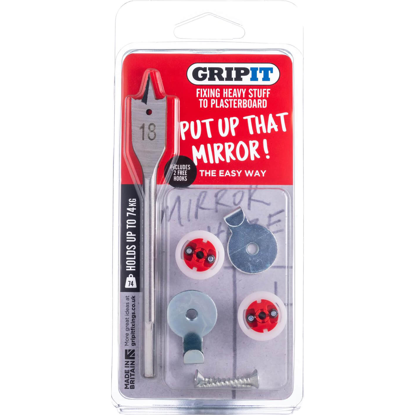 Image of Gripit Complete Plasterboard Mirror Mounting Kit