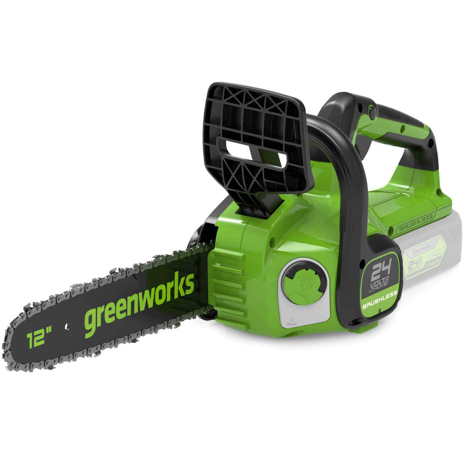Image of Greenworks GD24CS30 24v Cordless Brushless Chainsaw 300mm No Batteries No Charger