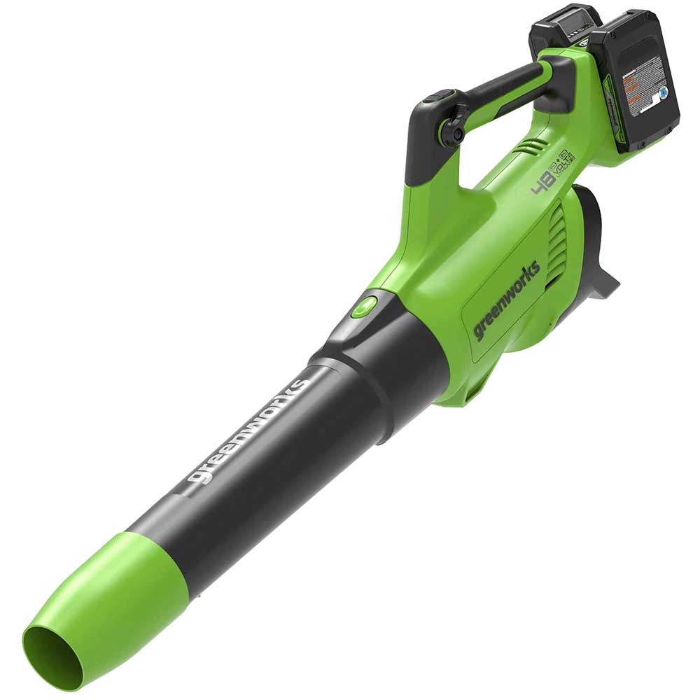 Image of Greenworks G24X2AB 48v Cordless Axial Leaf Blower 2 x 2ah Li-ion Charger