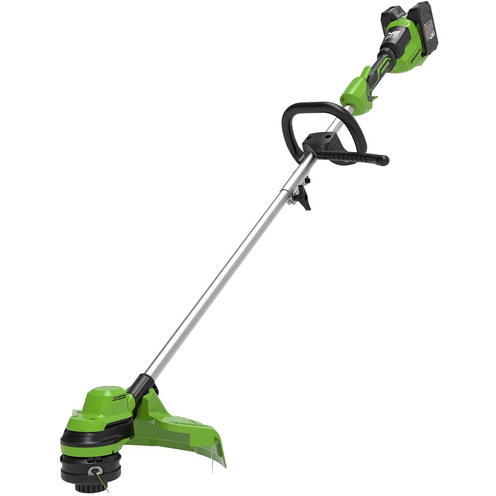 Greenworks GD24X2LT 48v Cordless Grass Trimmer 330mm 2 x 2ah Li-ion Battery Charger