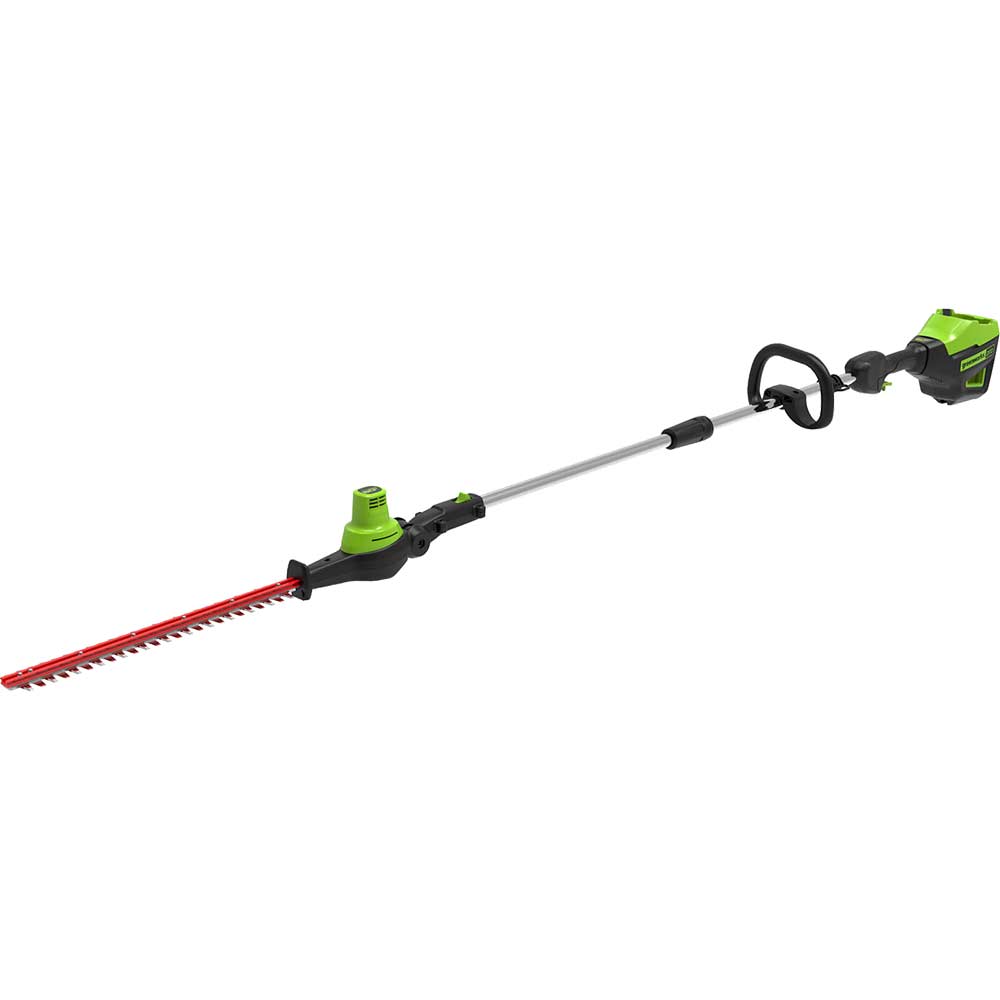 Greenworks GD60PHT51 60v Cordless Brushless Long Reach Hedge Trimmer 510mm No Batteries No Battery Charger