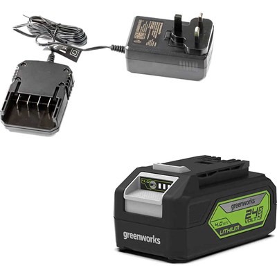 Greenworks GSK24B4 24v Cordless Li-ion Battery 4ah and Battery Charger