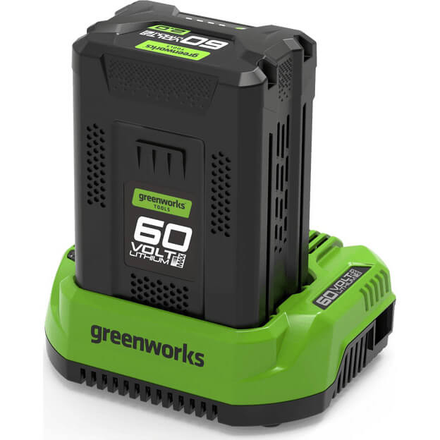 Image of Greenworks 60v Cordless 2ah Li-ion Battery and Charger 2ah