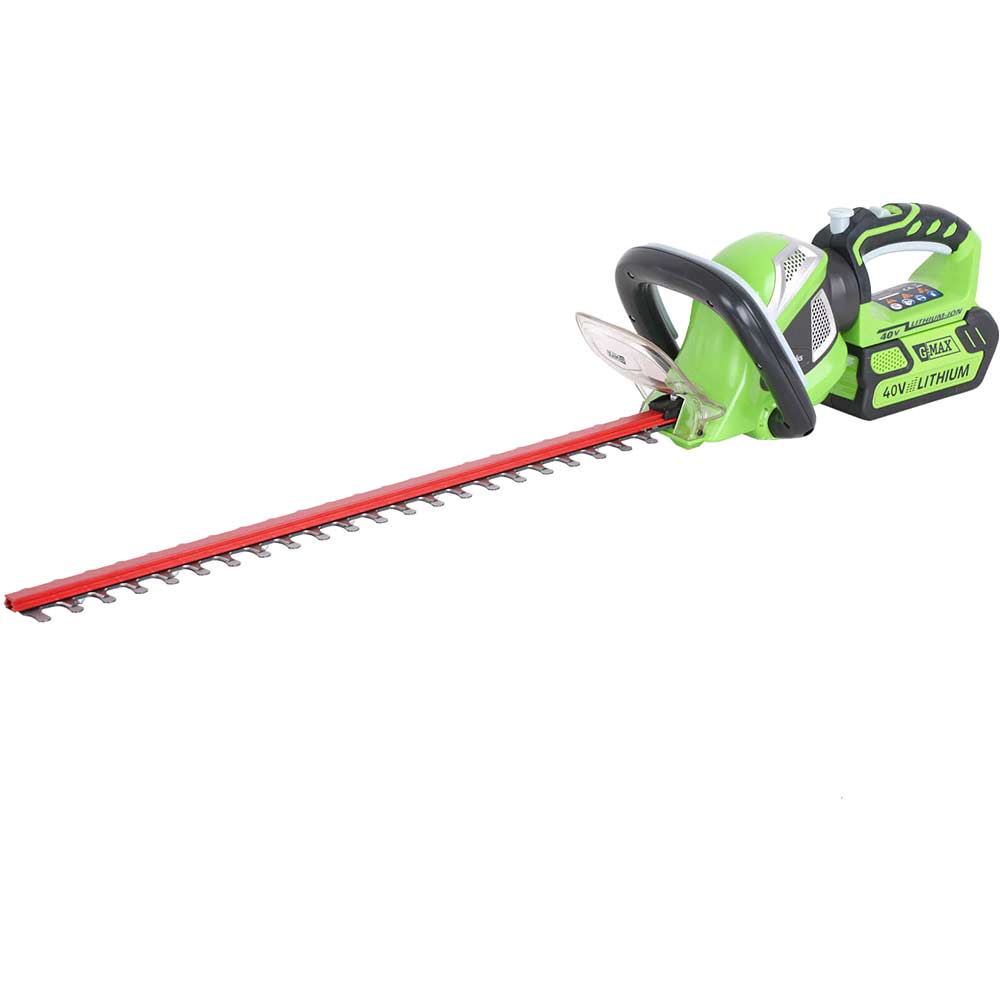 Greenworks G40HT61 40v Cordless Hedge Trimmer 610mm 1 x 2ah Li-ion Battery Charger
